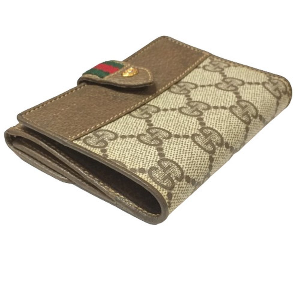 Gucci Sherry Line Compact Wallet Gg Pattern Brown - image 3